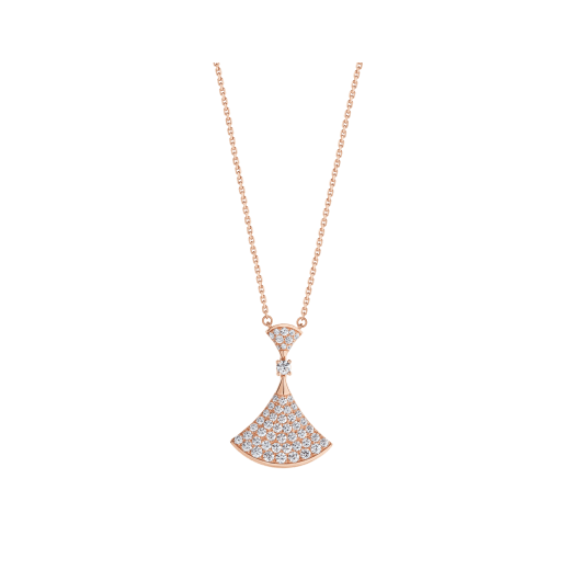 [Luxe Jewelry]DREAM NECKLACE PINK GOLD FULL DIAMOND