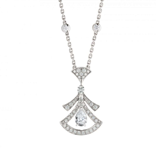 [Luxe Jewelry]DREAM NECKLACE WHITE DIAMOND SILVER