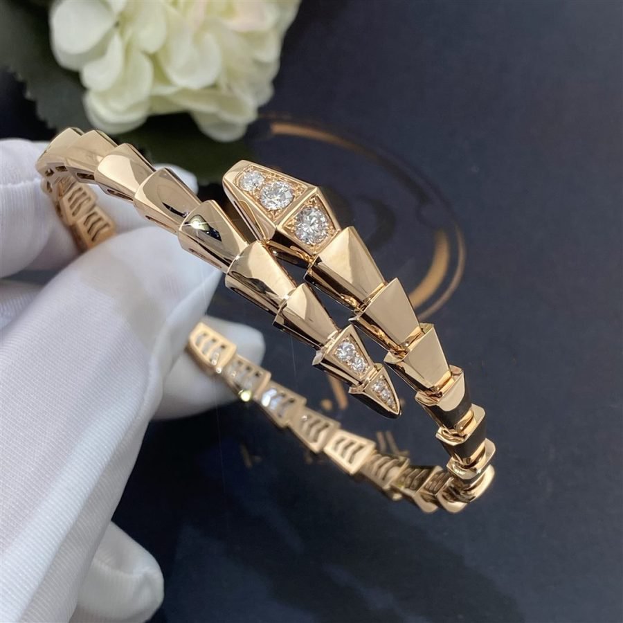 [Luxe Jewelry]SERPENTI BRACELET DIAMONDS PINK GOLD
