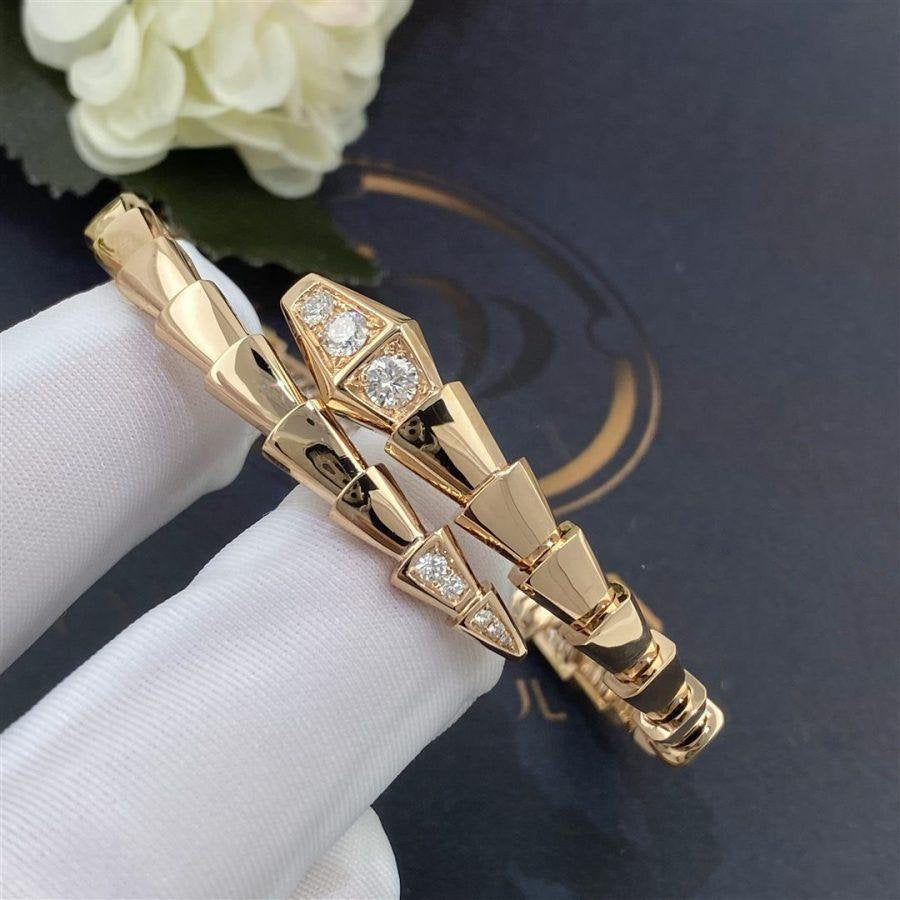 [Luxe Jewelry]SERPENTI BRACELET DIAMONDS PINK GOLD