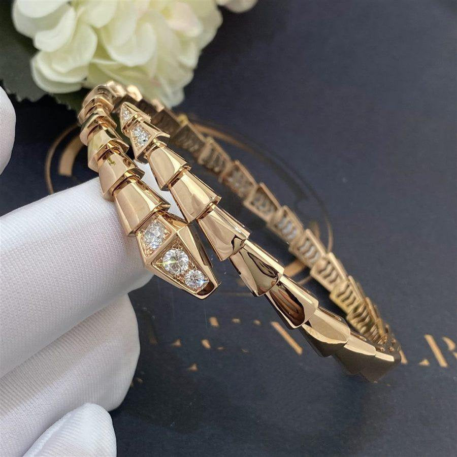 [Luxe Jewelry]SERPENTI BRACELET DIAMONDS PINK GOLD
