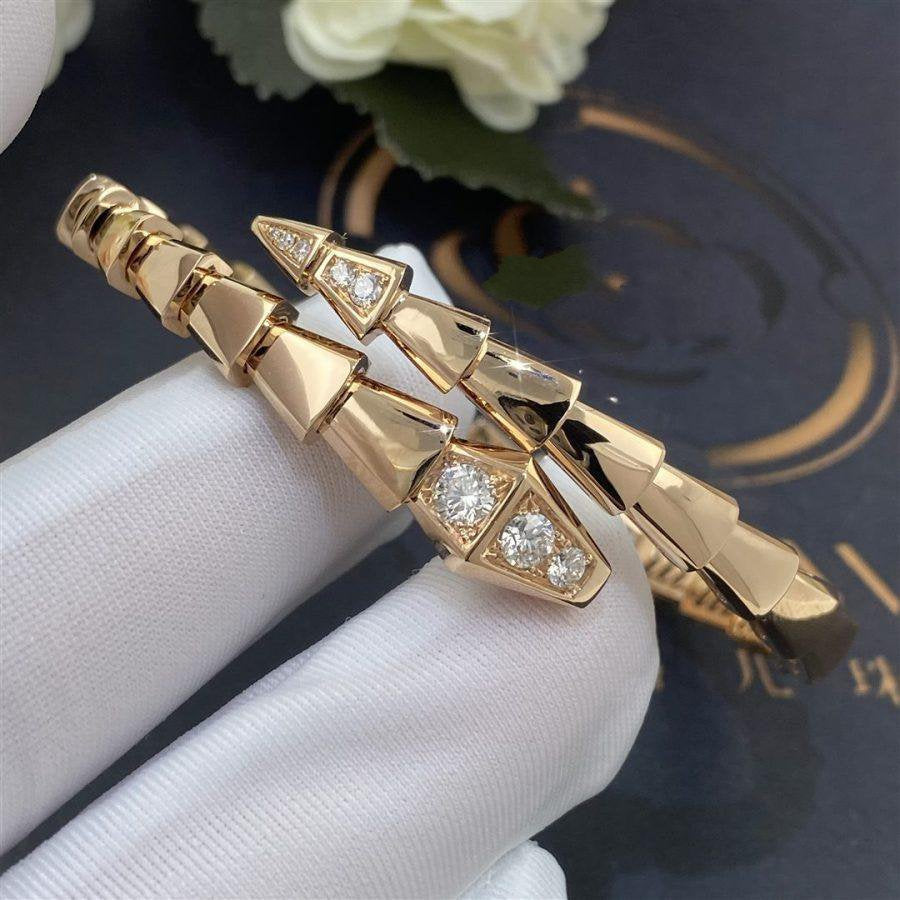 [Luxe Jewelry]SERPENTI BRACELET DIAMONDS PINK GOLD