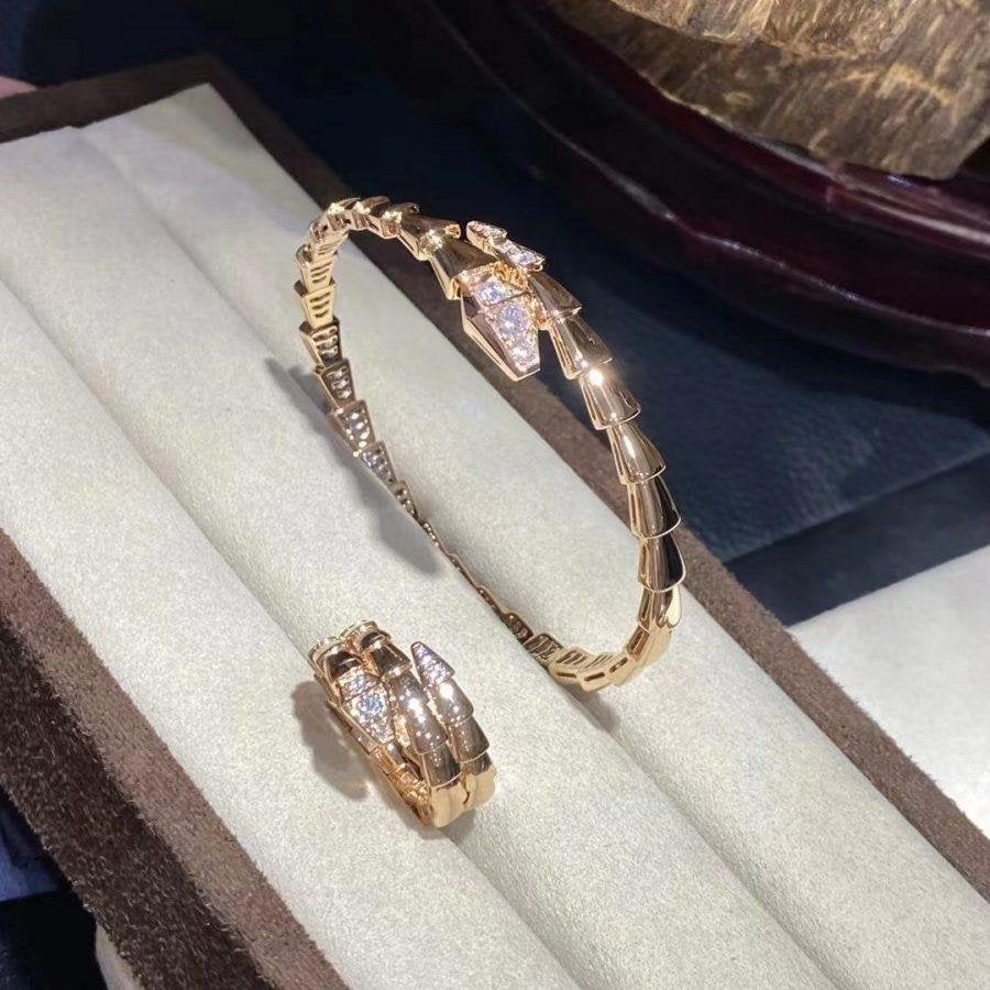 [Luxe Jewelry]SERPENTI BRACELET DIAMONDS PINK GOLD