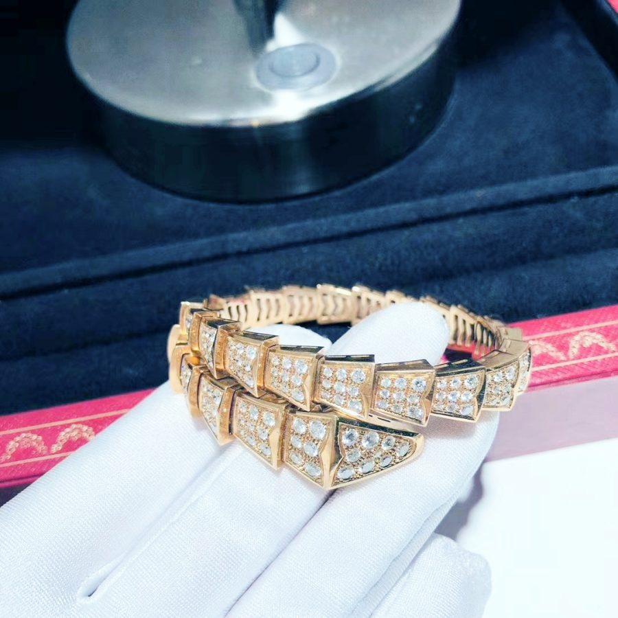[Luxe Jewelry]SERPENTI BRACELET 8MM PINK GOLD DIAMOND