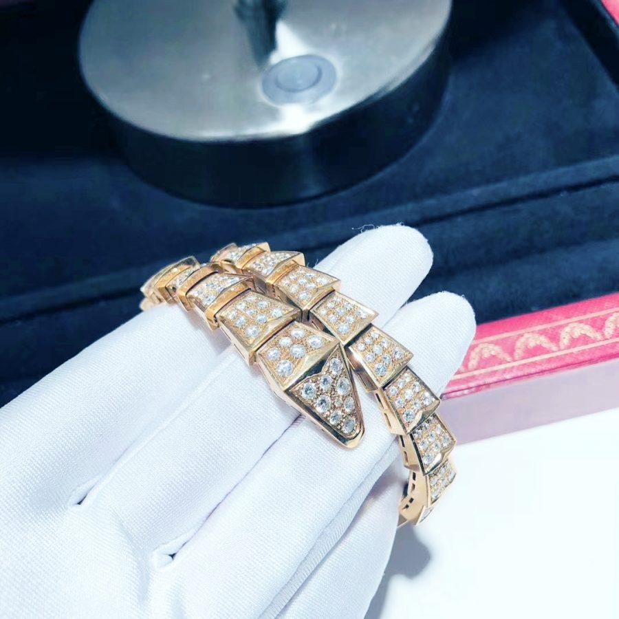 [Luxe Jewelry]SERPENTI BRACELET 8MM PINK GOLD DIAMOND