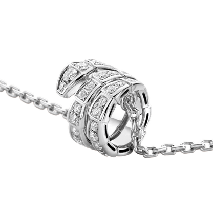 [Luxe Jewelry]SERPENTI  NECKLACE DOUBLE RING DIAMOND