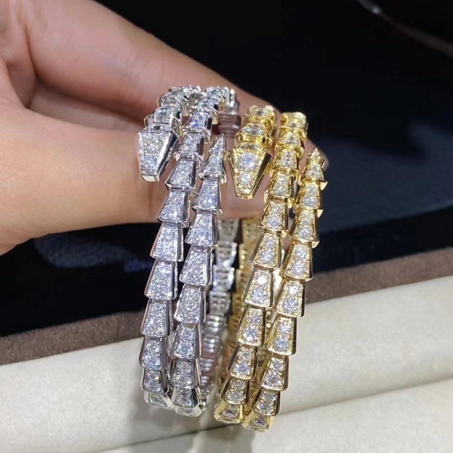 [Luxe Jewelry]SERPENTI BRACELET GOLD DIAMOND DOUBLE ROW
