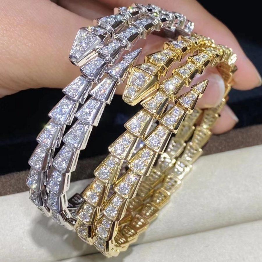 [Luxe Jewelry]SERPENTI BRACELET GOLD DIAMOND DOUBLE ROW