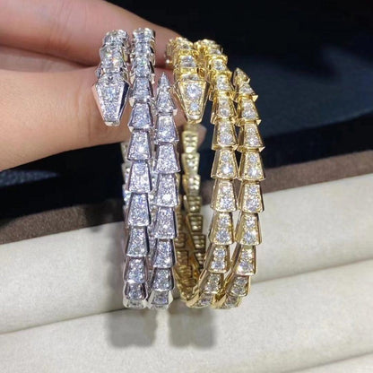 [Luxe Jewelry]SERPENTI BRACELET GOLD DIAMOND DOUBLE ROW