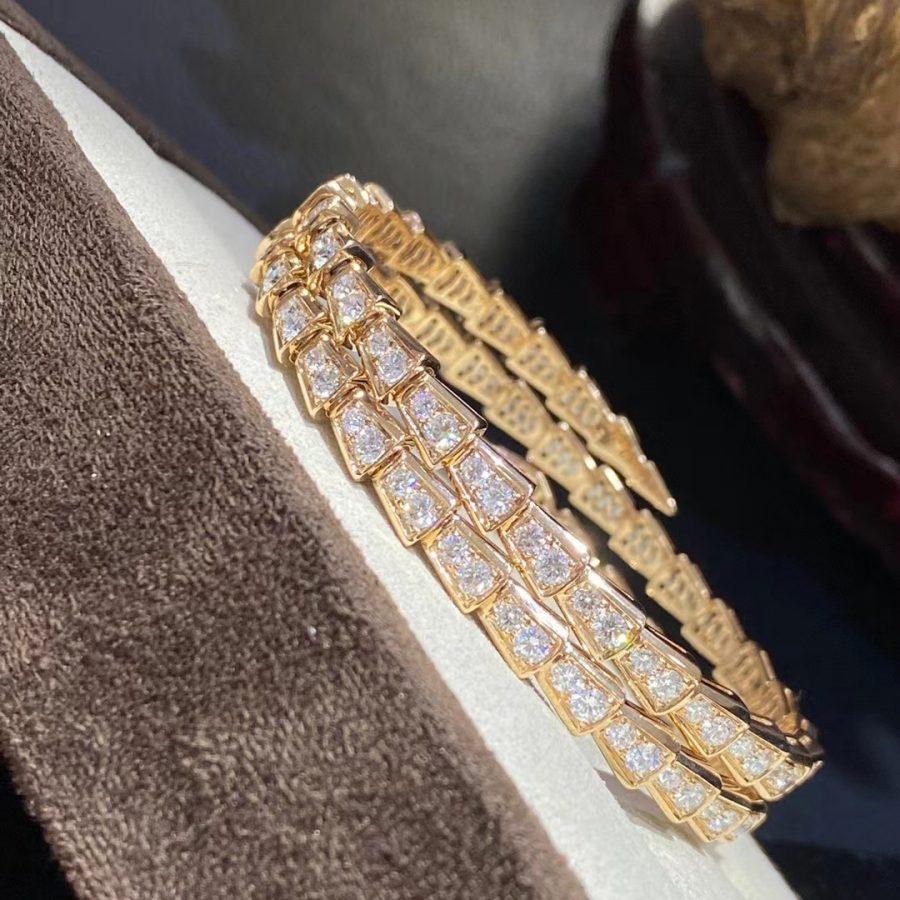 [Luxe Jewelry]SERPENTI BRACELET GOLD DIAMOND DOUBLE ROW