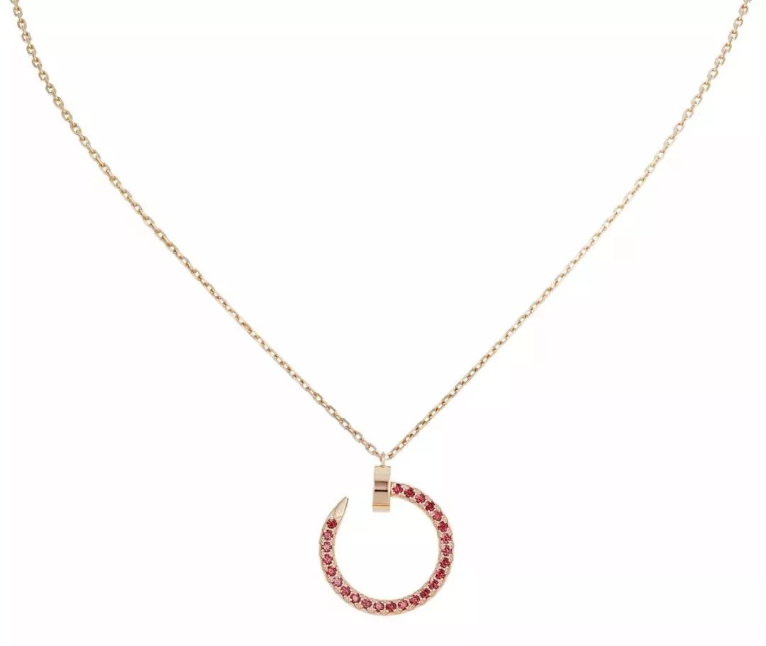 [Luxe Jewelry]JUSTE NECKLACE GOLD RED DIAMONDS