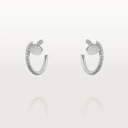 [Luxe Jewelry]JUSTE EARRINGS 12.75MM SILVER DIAMOND