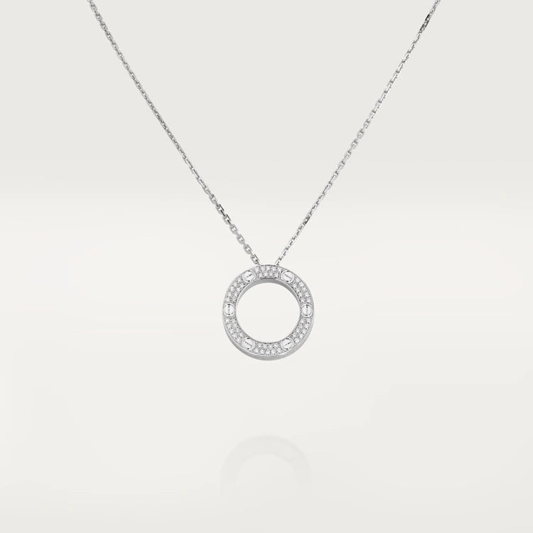 [Luxe Jewelry]LOVE NECKLACE ADJUSTABLE SILVER