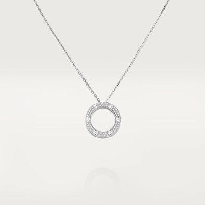 [Luxe Jewelry]LOVE NECKLACE ADJUSTABLE SILVER