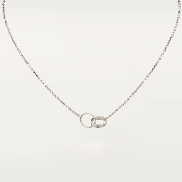 [Luxe Jewelry]LOVE NECKLACE PINK GOLD AND SILVER