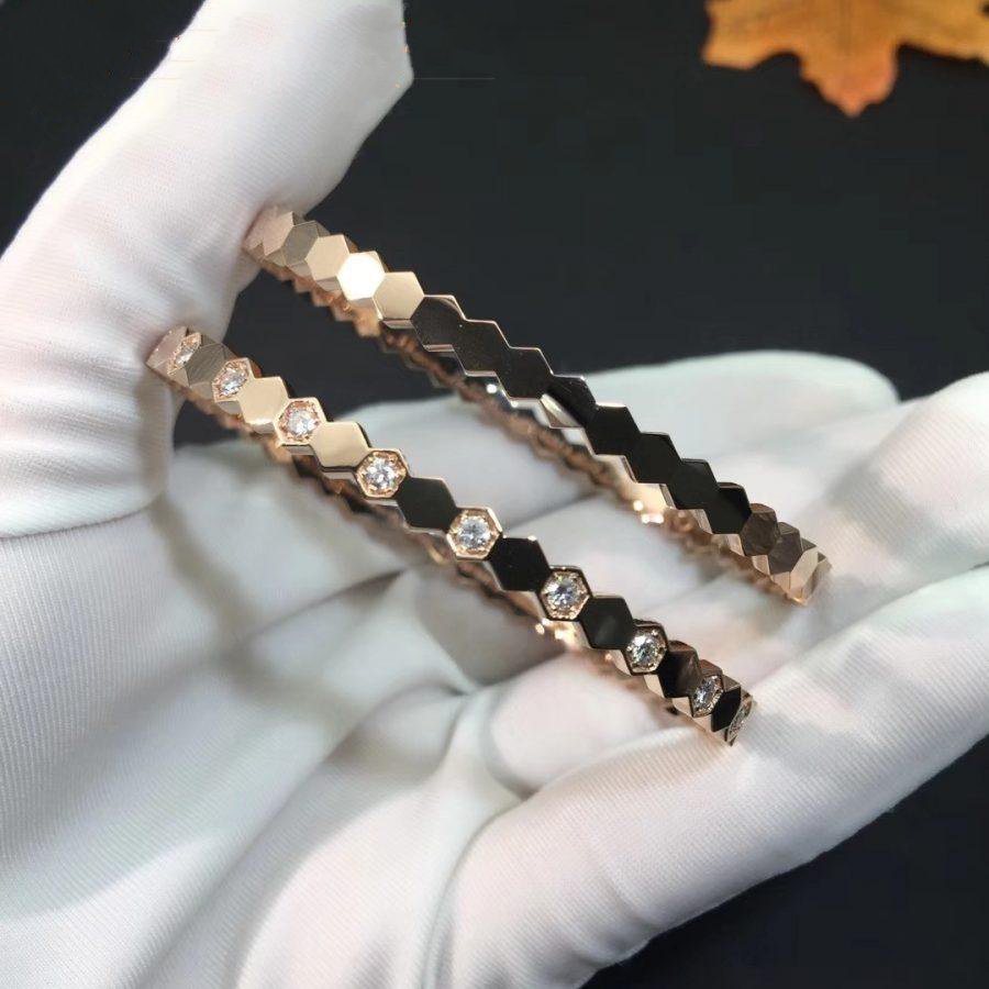 [Luxe Jewelry]BEE LOVE PINK GOLD DIAMOND BRACELET