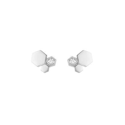 [Luxe Jewelry]BEE LOVE SILVER DIAMOND EARRINGS