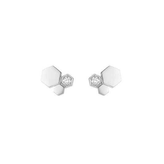 [Luxe Jewelry]BEE LOVE SILVER DIAMOND EARRINGS