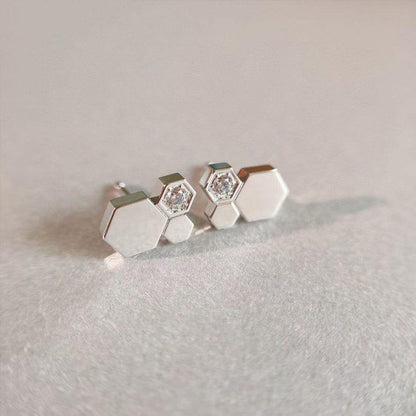 [Luxe Jewelry]BEE LOVE SILVER DIAMOND EARRINGS