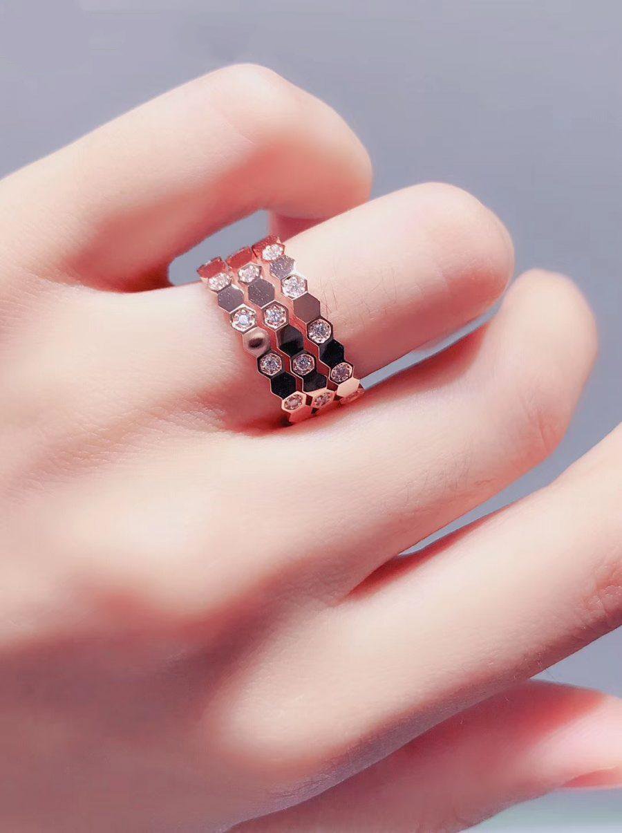 [Luxe Jewelry]BEE LOVE RING PINK GOLD DIAMOND