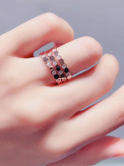 [Luxe Jewelry]BEE LOVE RING PINK GOLD DIAMOND