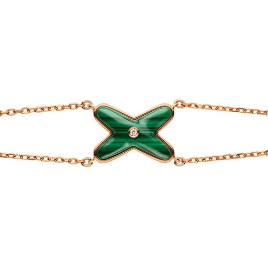 [Luxe Jewelry]JEUX BRACELET MALACHITE PINK GOLD 1 DIAMOND
