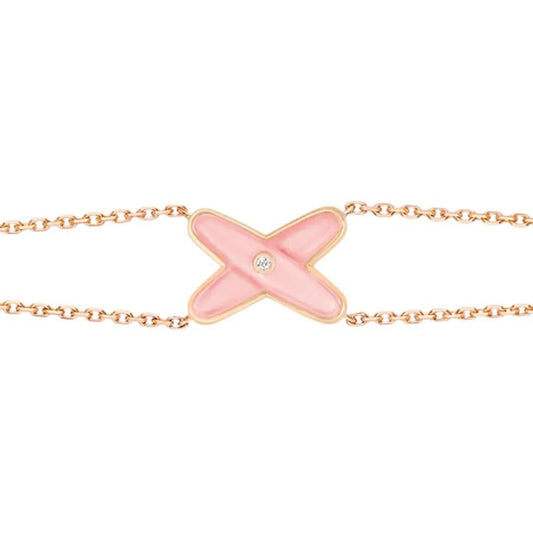 [Luxe Jewelry]JEUX BRACELET PINK MOP PINK GOLD 1 DIAMOND