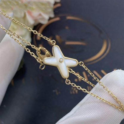 [Luxe Jewelry]JEUX BRACELET WHITE MOP GOLD 1 DIAMOND