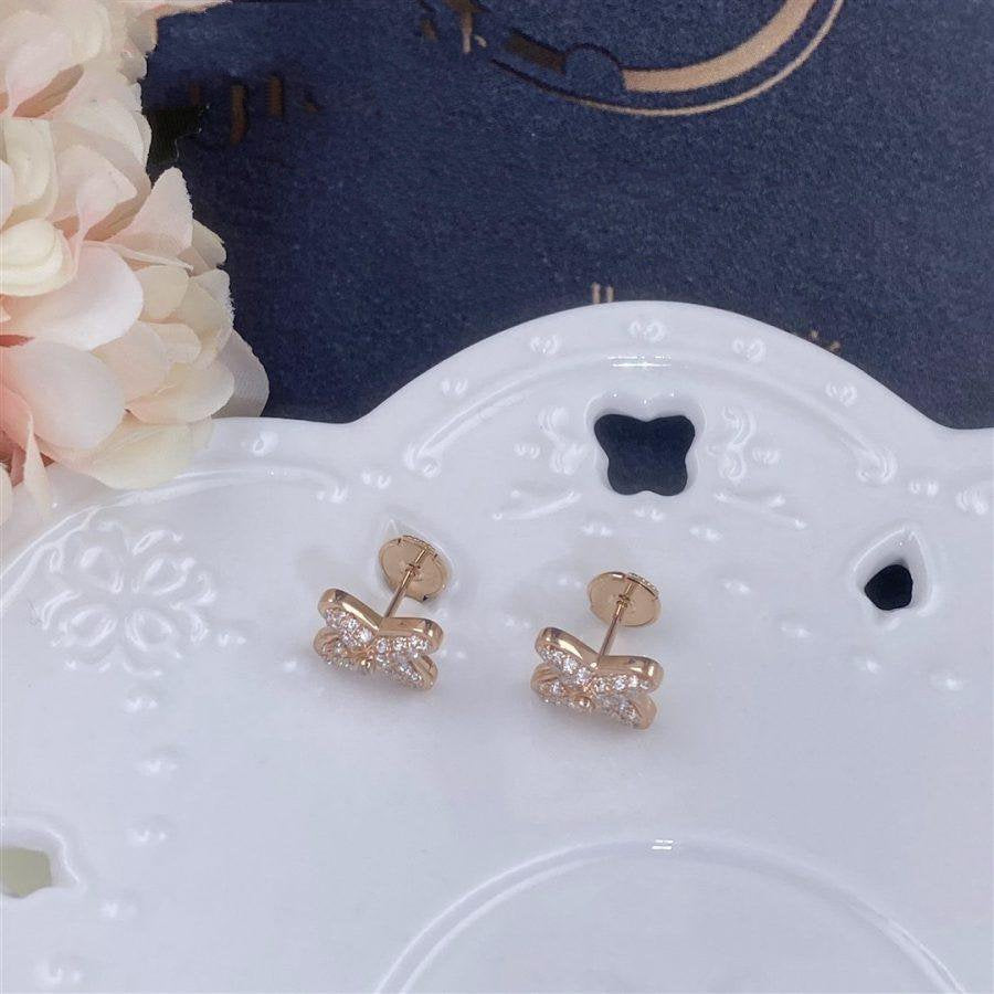 [Luxe Jewelry]JEUX DE PINK GOLD DIAMOND EARRINGS