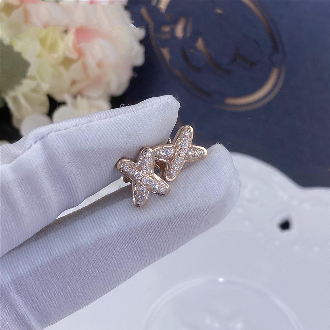 [Luxe Jewelry]JEUX DE PINK GOLD DIAMOND EARRINGS
