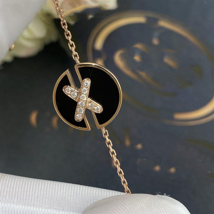 [Luxe Jewelry]JEUX DE BRACELET ONYX PINK GOLD DIAMOND