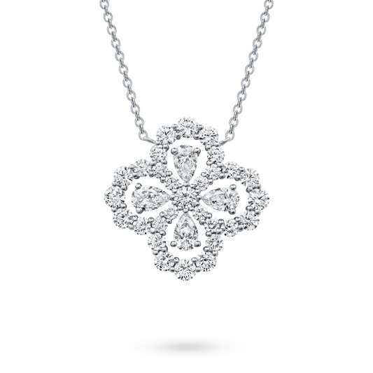[Luxe Jewelry]LOOP NECKLACE FULL MOTIF DIAMOND 16MM MULTIPLE COLORS