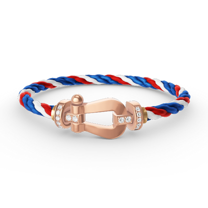 [Luxe Jewelry]FORCE LARGE HORSESHOE HALF DIAMOND BRACELET ROSE GOLD