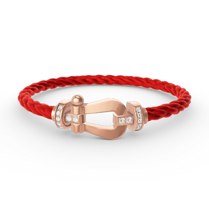 [Luxe Jewelry]FORCE LARGE HORSESHOE HALF DIAMOND BRACELET ROSE GOLD