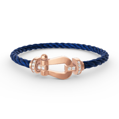 [Luxe Jewelry]FORCE LARGE HORSESHOE HALF DIAMOND BRACELET ROSE GOLD