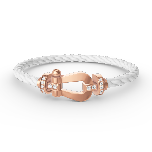 [Luxe Jewelry]FORCE LARGE HORSESHOE HALF DIAMOND BRACELET ROSE GOLD