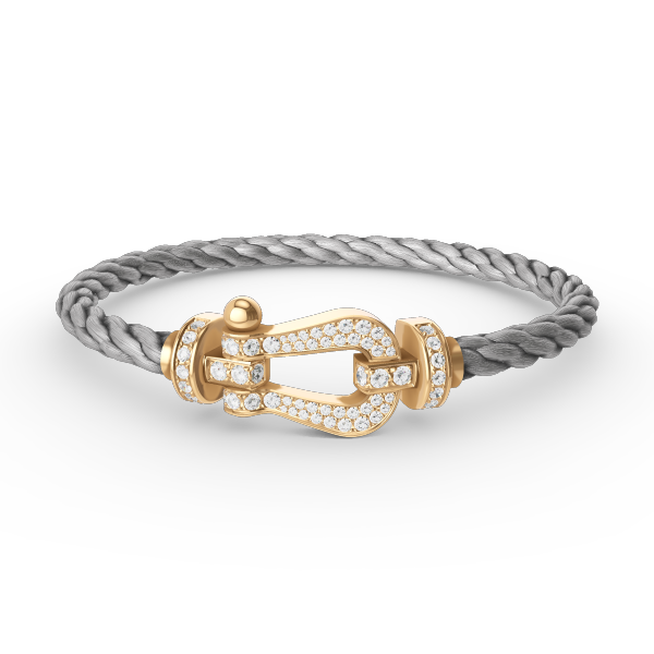 [Luxe Jewelry]FORCE LARGE HORSESHOE FULL DIAMOND BRACELET GOLD