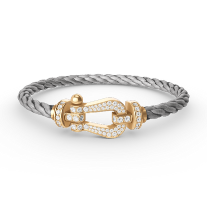 [Luxe Jewelry]FORCE LARGE HORSESHOE FULL DIAMOND BRACELET GOLD