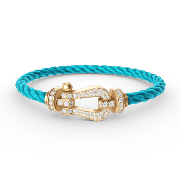 [Luxe Jewelry]FORCE LARGE HORSESHOE FULL DIAMOND BRACELET GOLD