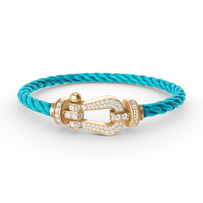 [Luxe Jewelry]FORCE LARGE HORSESHOE FULL DIAMOND BRACELET GOLD