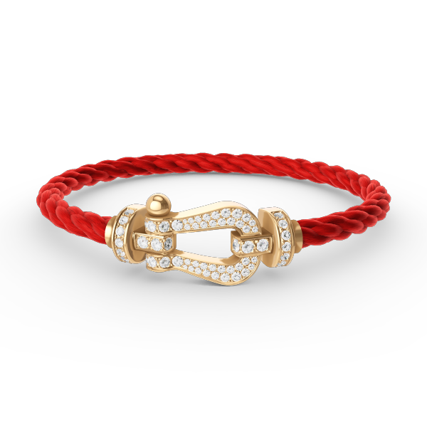 [Luxe Jewelry]FORCE LARGE HORSESHOE FULL DIAMOND BRACELET GOLD