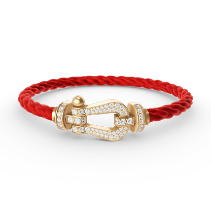 [Luxe Jewelry]FORCE LARGE HORSESHOE FULL DIAMOND BRACELET GOLD