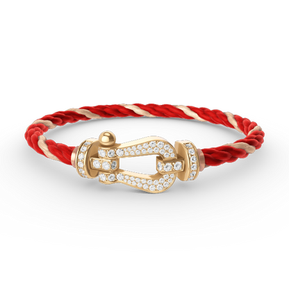 [Luxe Jewelry]FORCE LARGE HORSESHOE FULL DIAMOND BRACELET GOLD
