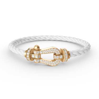 [Luxe Jewelry]FORCE LARGE HORSESHOE FULL DIAMOND BRACELET GOLD