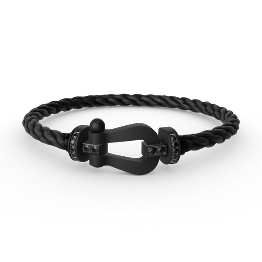 [Luxe Jewelry]FORCE LARGE SERIES HORSESHOE BLACK SAMURAI BRACELET