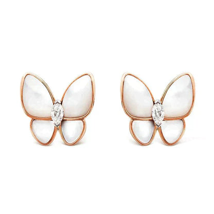 [Luxe Jewelry]BUTTERFLY MOP DIAMOND EARRINGS