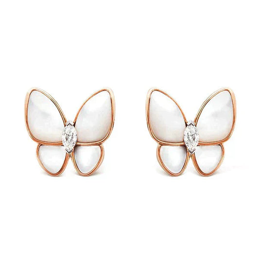 [Luxe Jewelry]BUTTERFLY MOP DIAMOND EARRINGS