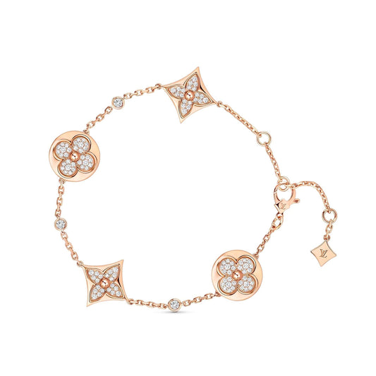 [Luxe Jewelry]STAR AND SUN 4 MOTIFS GOLD DIAMONDS BRACELET