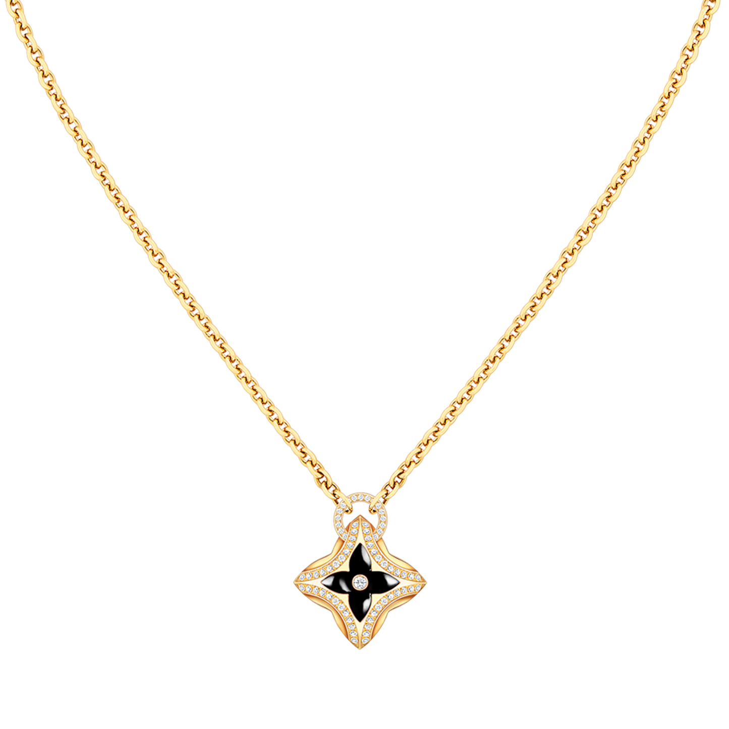 [Luxe Jewelry]STAR PEDANT PINK GOLD DIAMOND NECKLACE
