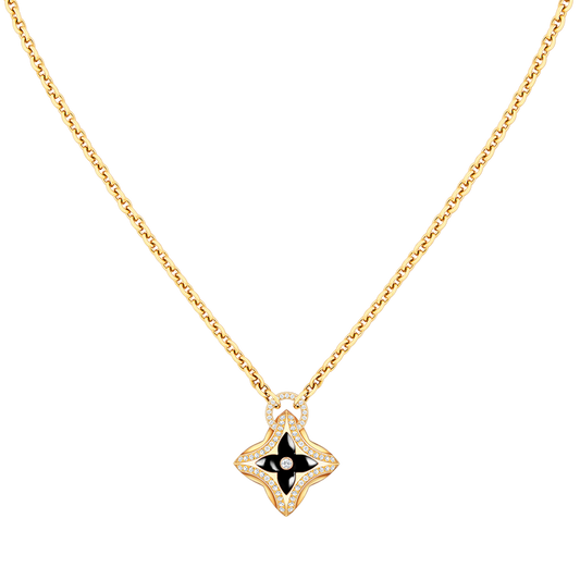 [Luxe Jewelry]STAR PEDANT PINK GOLD DIAMOND NECKLACE